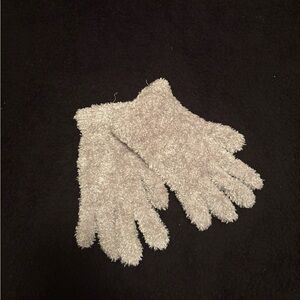 Cozy Fuzzy Gray Gloves